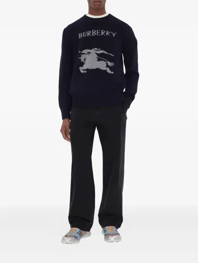 Burberry Equestrian Knight-motif Sweater In Black