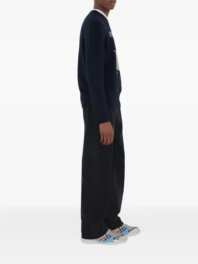 Burberry Equestrian Knight-motif Sweater In Black