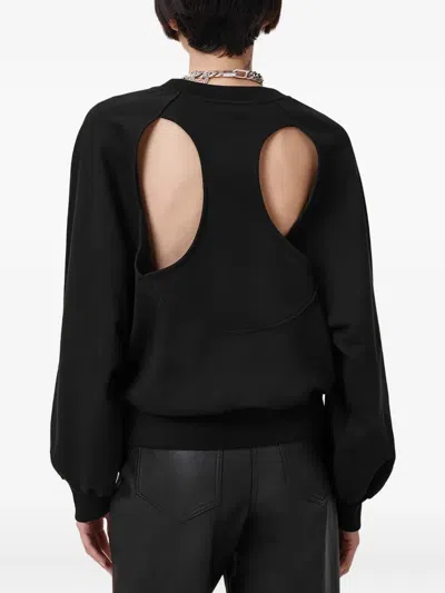 Allsaints Kiara Cygnet Cut-out Sweatshirt In Black