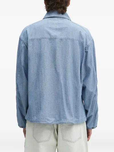 Barbour Mens Durham Lightweight Denim Jacket In Blue