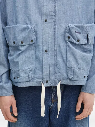 Barbour Mens Durham Lightweight Denim Jacket In Blue