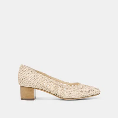 Trove Lula Heels Ivory Multi Woven Raffia - Re:vita