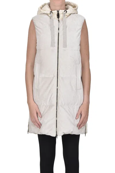 Martylo Corduroy Inserts Sleeveless Down Jacket