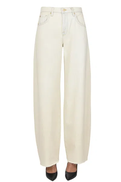 7 For All Mankind Bonnie Curvilinear Jeans In White
