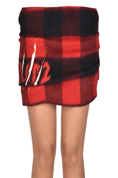 Dsquared2 Checked Print Cloth Mini Skirt