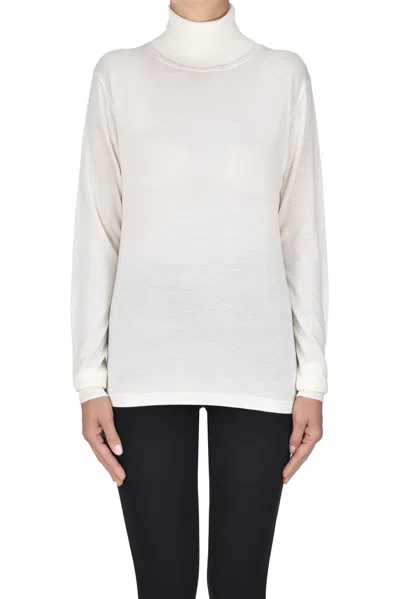 Aspesi Turtleneck Pullover In White