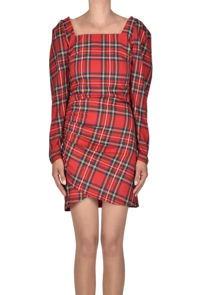 Buclè Tartan Dress In Red