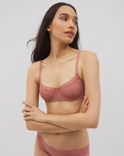 Soma Unlined Balconette Bra With Stretch Lace In Pink Size 36d |  Women's Bras