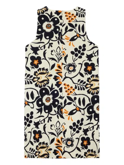 La Doublej Racer Floral-print Mini Dress In Multi