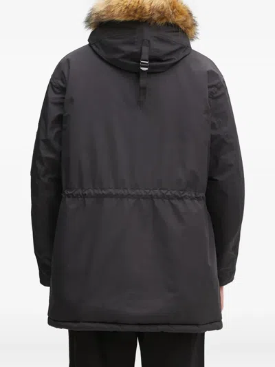 Wacko Maria Faux Fur-lined Hooded Parka In Black