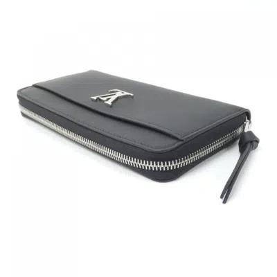 Pre-owned Louis Vuitton Black Leather Long Wallet (bi-fold) ()