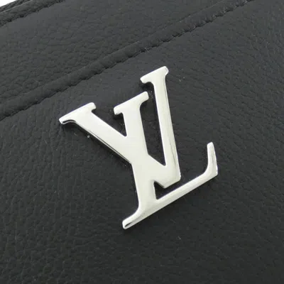 Pre-owned Louis Vuitton Black Leather Long Wallet (bi-fold) ()