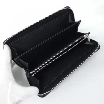 Pre-owned Louis Vuitton Black Leather Long Wallet (bi-fold) ()