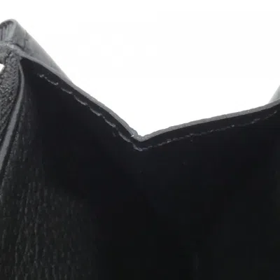 Pre-owned Louis Vuitton Black Leather Long Wallet (bi-fold) ()