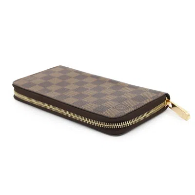 Pre-owned Louis Vuitton Brown Damier Canvas Ebene Damier Canvas Long Wallet (bi-fold) ()