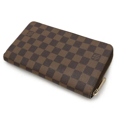 Pre-owned Louis Vuitton Brown Damier Canvas Pvc Long Wallet (bi-fold) ()