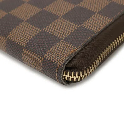 Pre-owned Louis Vuitton Brown Damier Canvas Pvc Long Wallet (bi-fold) ()