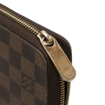 Pre-owned Louis Vuitton Brown Damier Canvas Pvc Long Wallet (bi-fold) ()