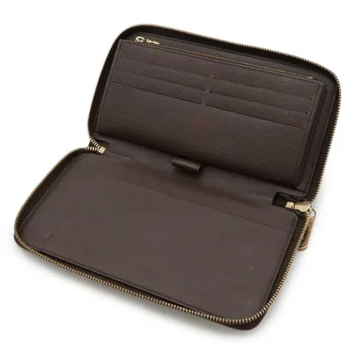 Pre-owned Louis Vuitton Brown Damier Canvas Pvc Long Wallet (bi-fold) ()