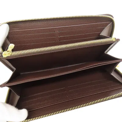 Pre-owned Louis Vuitton Brown Ebene Damier Canvas Long Wallet (bi-fold) ()