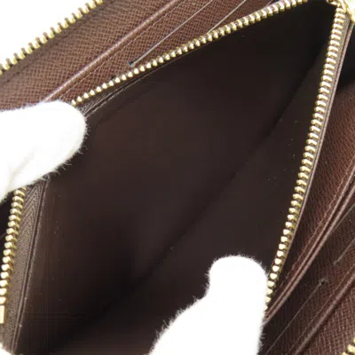 Pre-owned Louis Vuitton Brown Ebene Damier Canvas Long Wallet (bi-fold) ()
