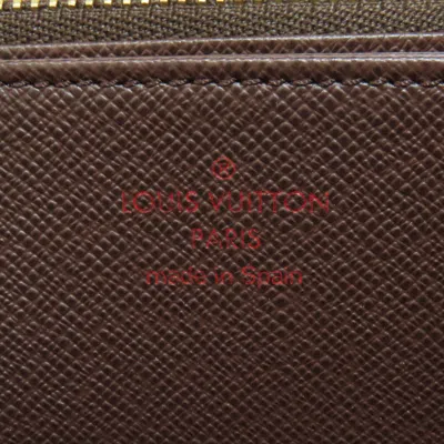 Pre-owned Louis Vuitton Brown Ebene Damier Canvas Long Wallet (bi-fold) ()