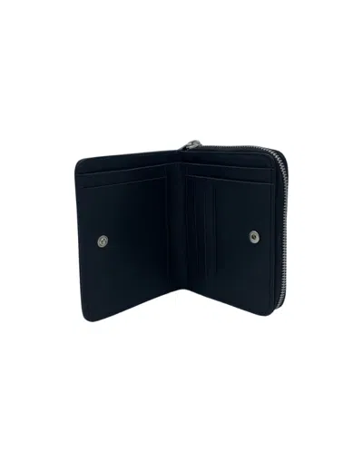 Apc A.p.c. Black Zip Leather Wallet In Black