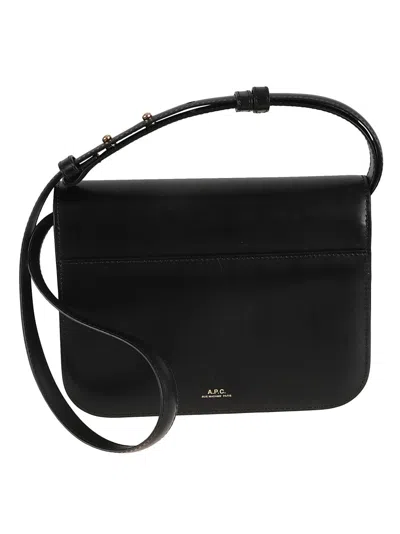 Apc A.p.c. Structured Cowhide Leather Shoulder Bag