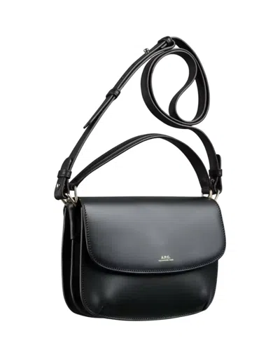 Apc A.p.c. Black Leather Sarah Shoulder Bag