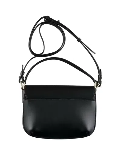 Apc A.p.c. Black Leather Sarah Shoulder Bag