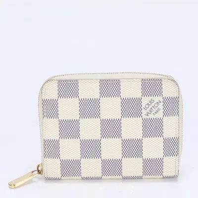 Pre-owned Louis Vuitton Damier Azur Damier Azur Coated Canvas Leather Wallet (bi-fold) ()