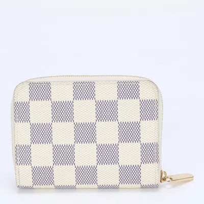 Pre-owned Louis Vuitton Damier Azur Damier Azur Coated Canvas Leather Wallet (bi-fold) ()