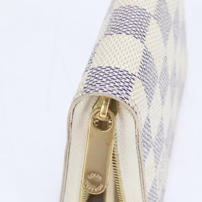 Pre-owned Louis Vuitton Damier Azur Damier Azur Coated Canvas Leather Wallet (bi-fold) ()