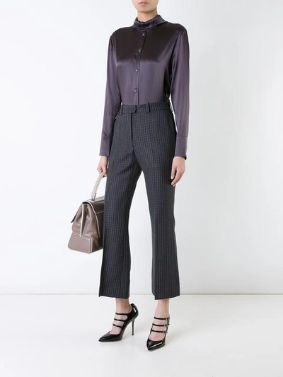 Shop Nina Ricci Shirt Bodysuit In Grey