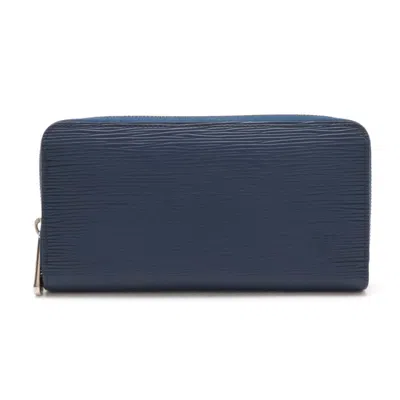 Pre-owned Louis Vuitton Epi Blue Indigo Epi Leather Long Wallet (bi-fold) ()