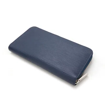 Pre-owned Louis Vuitton Epi Blue Indigo Epi Leather Long Wallet (bi-fold) ()