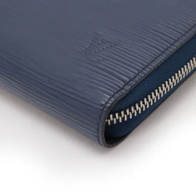 Pre-owned Louis Vuitton Epi Blue Indigo Epi Leather Long Wallet (bi-fold) ()