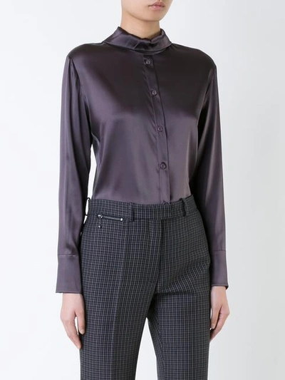 Shop Nina Ricci Shirt Bodysuit In Grey