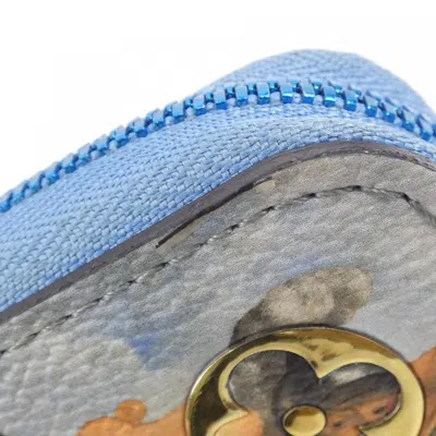 Pre-owned Louis Vuitton Grand Blue Coated Canvas Long Wallet (bi-fold) ()
