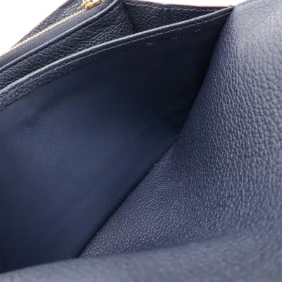 Pre-owned Louis Vuitton Marine Rouge Navy Monogram Empreinte Long Wallet (bi-fold) ()
