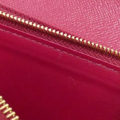 Pre-owned Louis Vuitton Monogram Fuchsia Marron Coated Canvas Long Wallet (bi-fold) ()