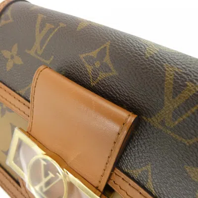 Pre-owned Louis Vuitton Monogram Marron Coated Canvas Chain/shoulder Wallet ()