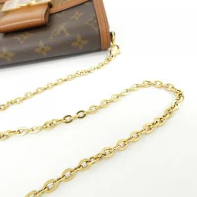 Pre-owned Louis Vuitton Monogram Marron Coated Canvas Chain/shoulder Wallet ()