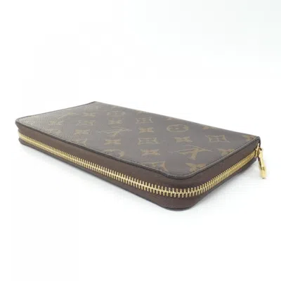 Pre-owned Louis Vuitton Monogram Marron Coated Canvas Long Wallet (bi-fold) ()
