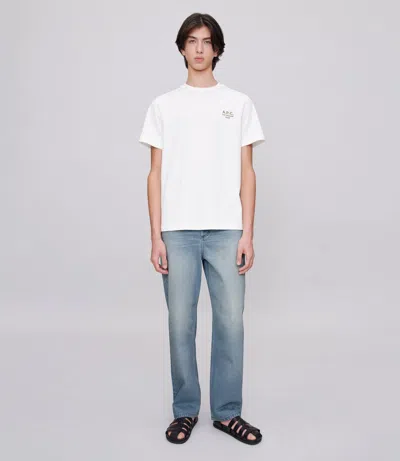 Apc Logo T-shirt In Blue