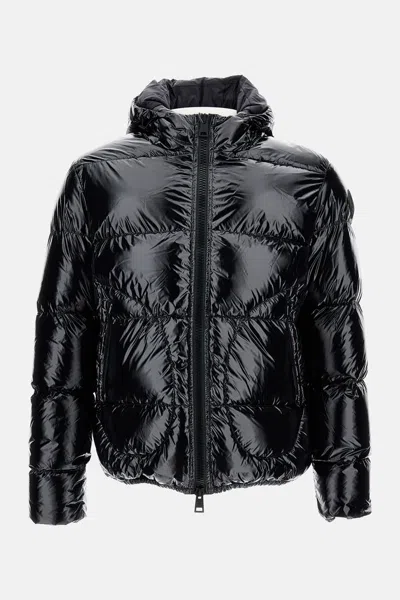 Herno Gloss Bomber Jacket In Black