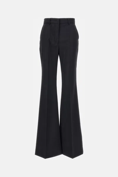 Sportmax Hangar Virgin Wool Flared Pants In Black