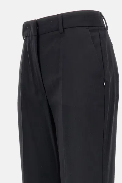 Sportmax Hangar Virgin Wool Flared Pants In Black