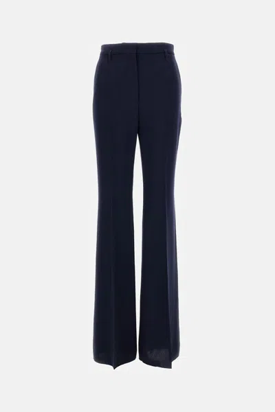 Max Mara Dark Blue Alabama Trousers In Blue