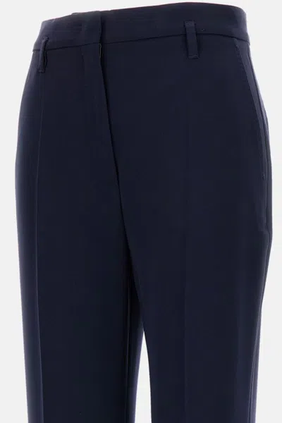 Max Mara Dark Blue Alabama Trousers In Blue